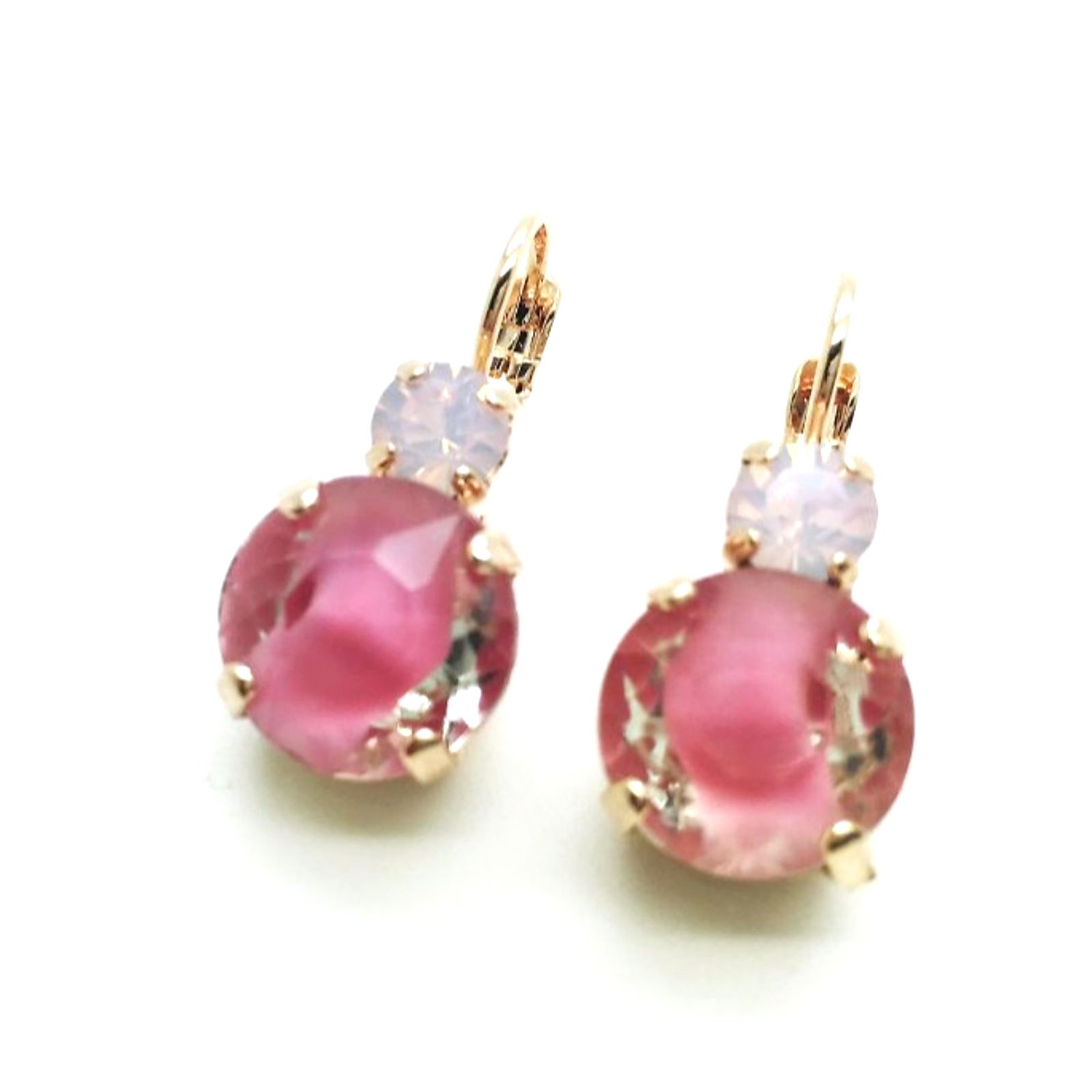 E-1037-223-1-RG6 (3) Mariana Earrings My Treasures Coll. Pink & Light Rose Austrian Crystals - Image 1