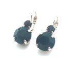 Earrings By Mariana Woman Beautiful Round Garnet Swarovski Crystals - Image 3
