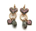 Mariana Earrings Set Madagascar Crystal Swarovski Heart Shape Africa Coll.