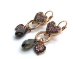 Mariana Earrings Set Madagascar Crystal Swarovski Heart Shape Africa Coll. - Image 3