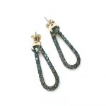 Mariana Earrings Attractive Smoked Green Swarovsky Crystals On a Clear Day Coll. - Image 3