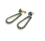 Mariana Earrings Attractive Smoked Green Swarovsky Crystals On a Clear Day Coll.
