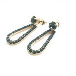 Mariana Earrings Attractive Smoked Green Swarovsky Crystals On a Clear Day Coll.