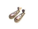 Mariana Earrings Grey, Purple Attractive Rich Swarovsky Crystals On a Clear Day Inspiration Coll.