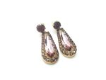 Mariana Earrings Grey, Purple Attractive Rich Swarovsky Crystals On a Clear Day Inspiration Coll. - Image 2