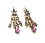 Mariana Earrings Desire Coll. Purple, Velvet, Lavender Opalescent Austrian Crystals - Image 2