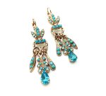 Mariana Earrings Ocean & Light Blue Swarovski Crystals On A clear Day Inspiration Coll. - Image 3