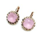 Mariana Earrings Beautiful Soft Pale Pink Round Swarovski Crystals On A Clear Day Coll.