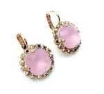Mariana Earrings Beautiful Soft Pale Pink Round Swarovski Crystals On A Clear Day Coll. - Image 3