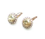 Mariana Earrings Golden Shadow & Rose Opal Swarovski Crystals On A Clear Day Africa Coll. - Image 2