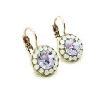 Mariana Earrings White Opal & Purple Swarovski Crystals Twilight Coll. - Image 2