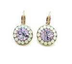 Mariana Earrings White Opal & Purple Swarovski Crystals Twilight Coll. - Image 3
