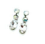 Mariana Earrings Set Oval Crystal Swarowski On A Clear Day Inspiration Coll.