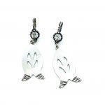 Mariana Earrings Beautiful Fish Shape & Crystal Silver On A Clear Day Inspiration Coll. - Image 3