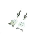 Mariana Earrings Beautiful Fish Shape & Crystal Silver On A Clear Day Inspiration Coll. - Image 2