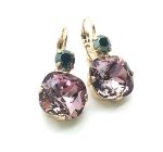 Mariana Earrings Rich Purple Swarovsky Crystals Sarngetti Africa Coll. - Image 2