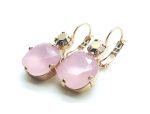 Earrings By Mariana Woman Beautiful Pink and Gold Swarovski Crystals