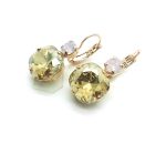 Mariana Earrings Golden Shadow & Rose Opal Swarovski Crystals Sarngetti Africa Coll. - Image 3