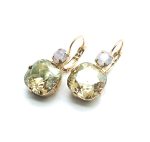 Mariana Earrings Golden Shadow & Rose Opal Swarovski Crystals Sarngetti Africa Coll.