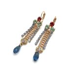 Mariana Earring Set Denim Blue Crystal Swarowski Gaea Odyssey Coll.