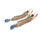 Mariana Earring Set Denim Blue Crystal Swarowski Gaea Odyssey Coll. - Image 3