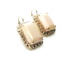 Earrings By Mariana Woman Rectangle Pretty Pink Swarovski Crystals - Image 2