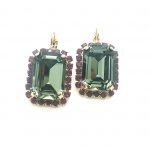 Earrings By Mariana Woman Black Diamond and Cyclamen Opal Swarovski Crystals