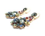 Mariana Earring Set Gray Oval & Mix Colors Austrian Crystals Gaea Odyssey Coll. - Image 3