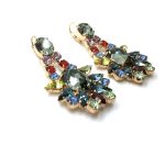 Mariana Earring Set Gray Oval & Mix Colors Austrian Crystals Gaea Odyssey Coll. - Image 2