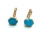 Mariana Earrings Pretty Aqua Matt Swarovski Crystals My Treasures Coll. - Image 3