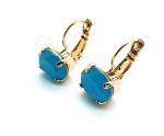 Mariana Earrings Pretty Aqua Matt Swarovski Crystals My Treasures Coll. - Image 2