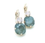 Mariana Earrings Rose Opal & Cr.Dk. Grey Swarovski Crystals My Treasures Coll. - Image 2