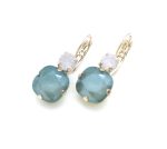 Mariana Earrings Rose Opal & Cr.Dk. Grey Swarovski Crystals My Treasures Coll. - Image 3