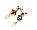 Earrings By Mariana Woman Drop Clear and Light Olive Swarovski Crystals