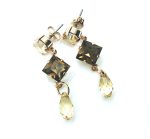 Earrings By Mariana Woman Drop Clear and Light Olive Swarovski Crystals - Image 2