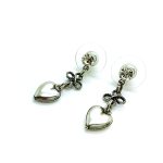 Mariana Earrings Beautiful Heart Shape & Crystal Silver On A Clear Day Inspiration Coll.