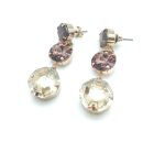Mariana Earrings Drop Purple, Brown, Clear, Honey Austrian Crystals My Treasures Coll.