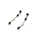 Mariana Earrings Heart Shape & Oval Black Swarovski Crystals My Treasures Coll. - Image 2