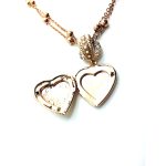 Mariana Pendant Locket Heart Shape White & Clear Austrian Crystals My Treasures Coll. - Image 3
