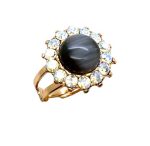 Mariana Ring Gray Czech & Silver Night Swarovski Crystals Zulu Africa Coll. - Image 3