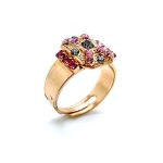 Mariana Ring Light Rose and Gray Austrian Crystals Madagascar Africa Coll.