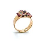 Mariana Ring Light Rose and Gray Austrian Crystals Madagascar Africa Coll. - Image 2