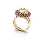Mariana Ring Beautiful Yellow & Purple Swarovski Crystals My Treasures Coll. - Image 3