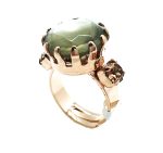 Mariana Ring Olive Green and Smoke Topaz Swarovski Crystals My Treasures Coll. - Image 3