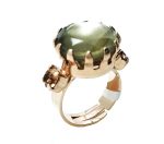 Mariana Ring Olive Green and Smoke Topaz Swarovski Crystals My Treasures Coll. - Image 2