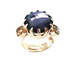 Mariana Ring Faceted Amethyst & Topaz Swarovski Crystals My Treasures Coll. - Image 2
