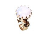 Mariana Ring Rose Opal & Smoked Topaz Austrian Crystals Barbados Caribbean Life Coll. - Image 2