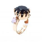 Ring By Mariana Blue Black and Pink Swarovski Crystals