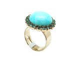 Mariana Ring Turquoise and Aqua Swarovski Crystals Zambezi Africa Coll.
