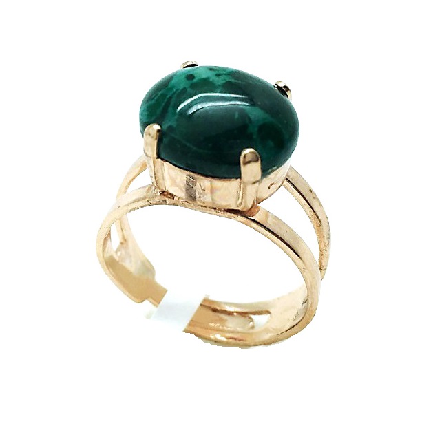 R-7413-2M-71-RG (3) Mariana Ring Beautiful Green Quartz Daiquiri Cocktail Hour Coll. - Image 1